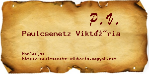 Paulcsenetz Viktória névjegykártya